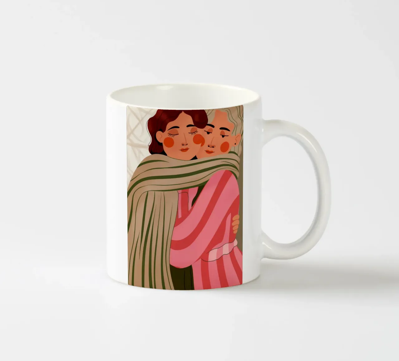 Acogedor y cálido abrazo taza de cerámica de Emery Kate