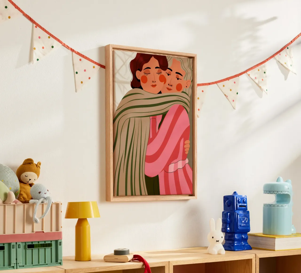 Cozy Warm Embrace canvas by Emery Kate