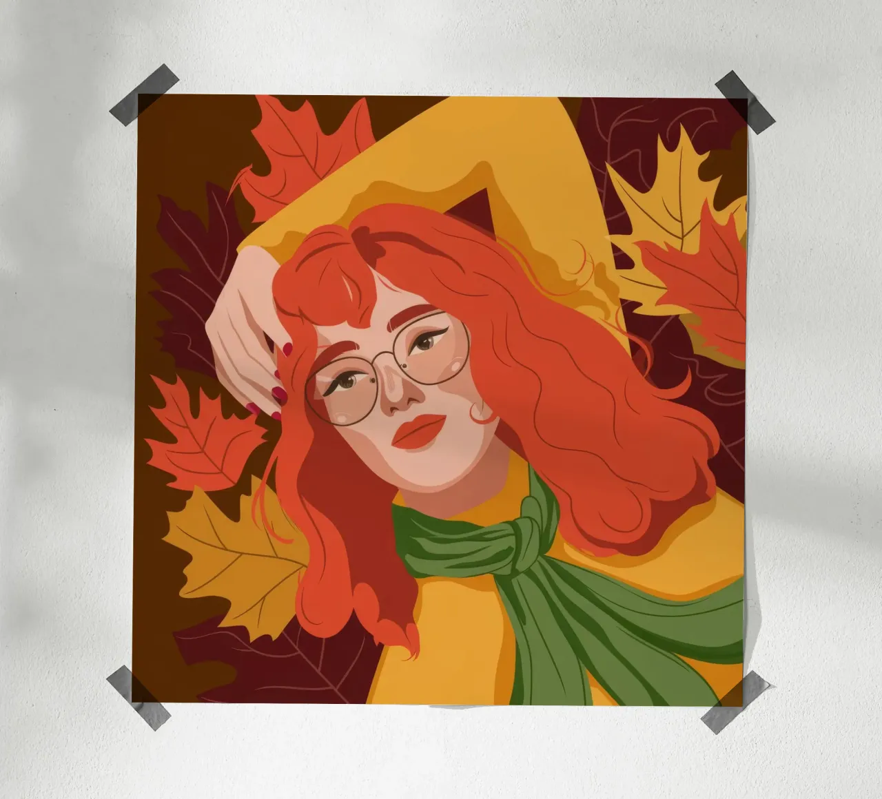 Capelli rossi d'autunno carta hahnemühle da Emery Kate