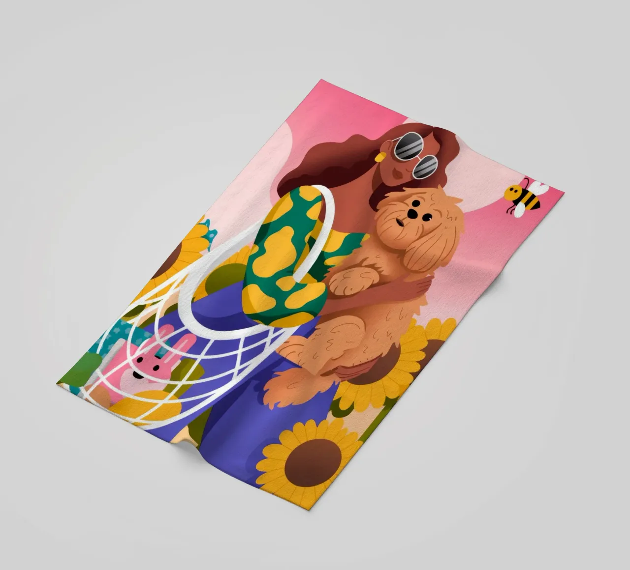 Girasole cucciolo soffice telo mare da Emery Kate