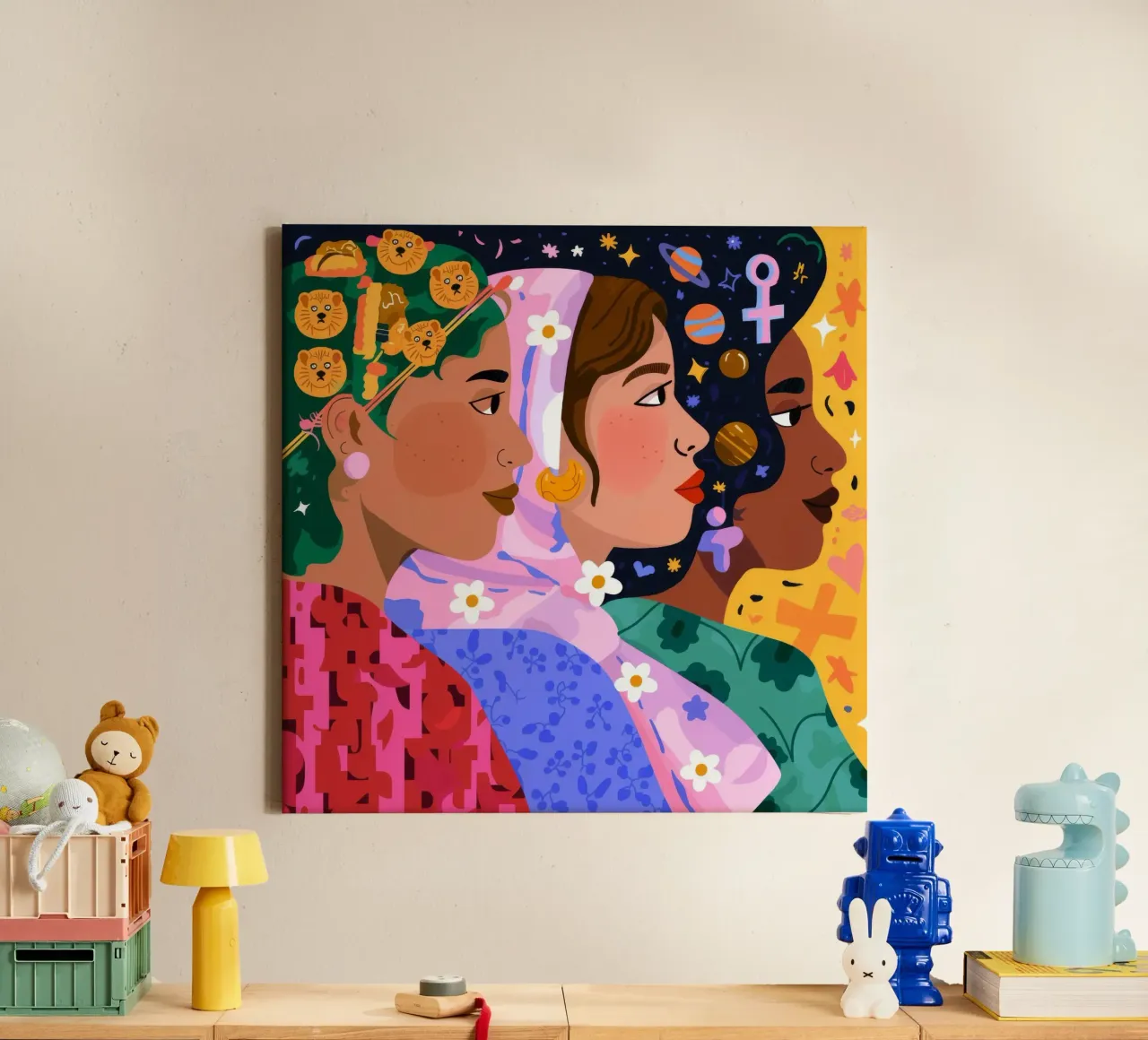Duo Bloemprofiel canvas met Baklijst van Emery Kate