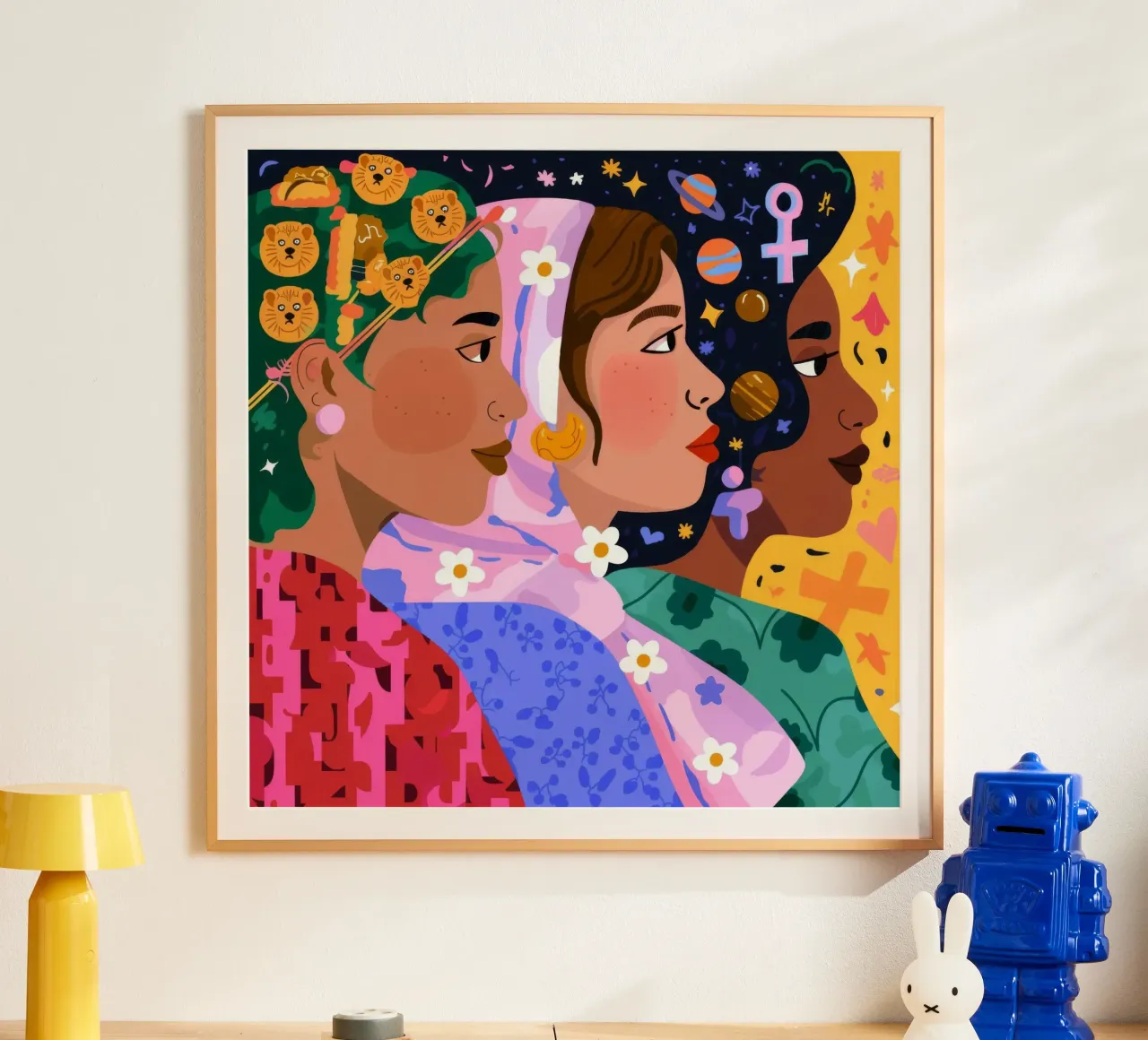 Floral Profile Duo poster con telaio in plastica da Emery Kate