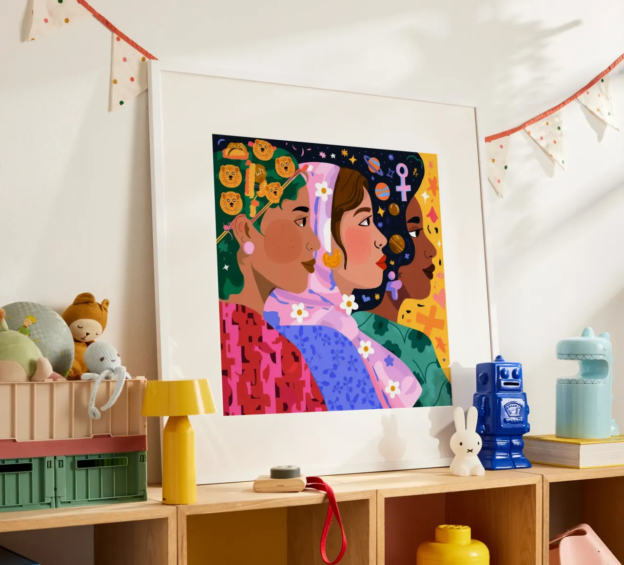 Floral Profile Duo poster con telaio in plastica da Emery Kate