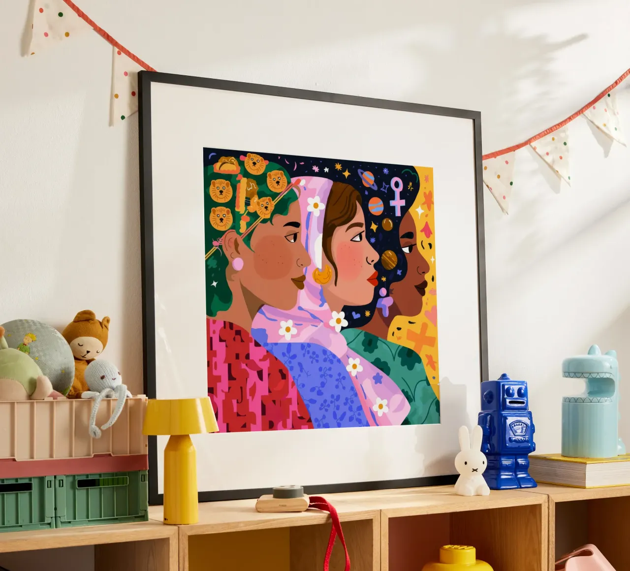 Floral Profile Duo poster con telaio in plastica da Emery Kate