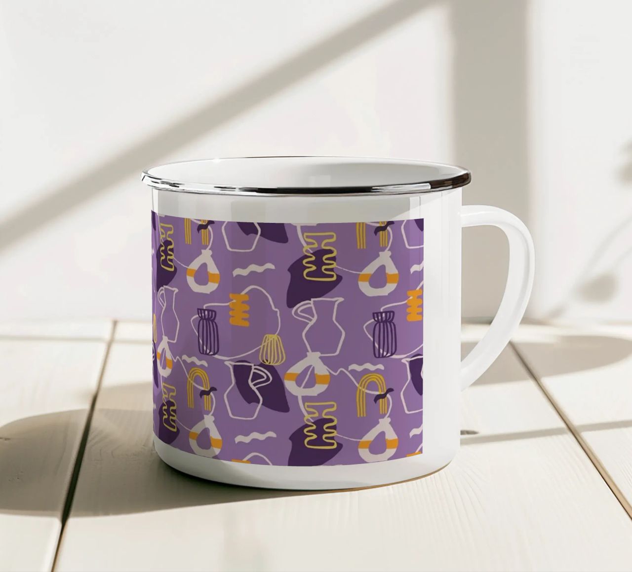 Pattern Love No 04 tazza in smalto da treechild