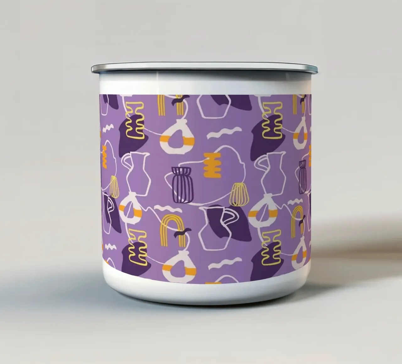 Pattern Love No 04 taza de esmalte de treechild