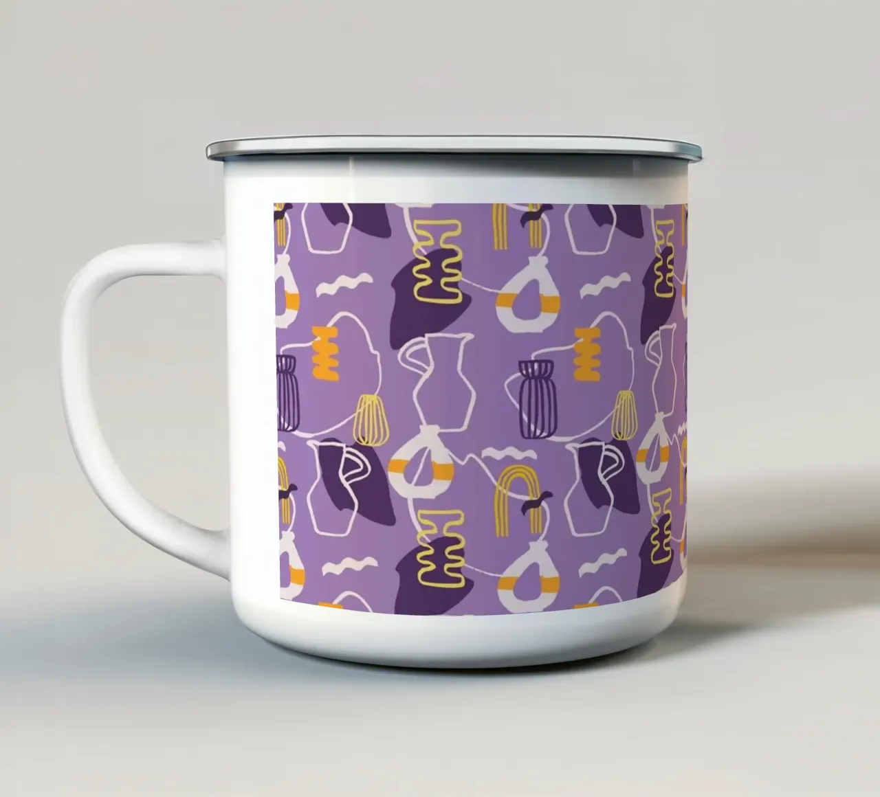 Pattern Love No 04 taza de esmalte de treechild