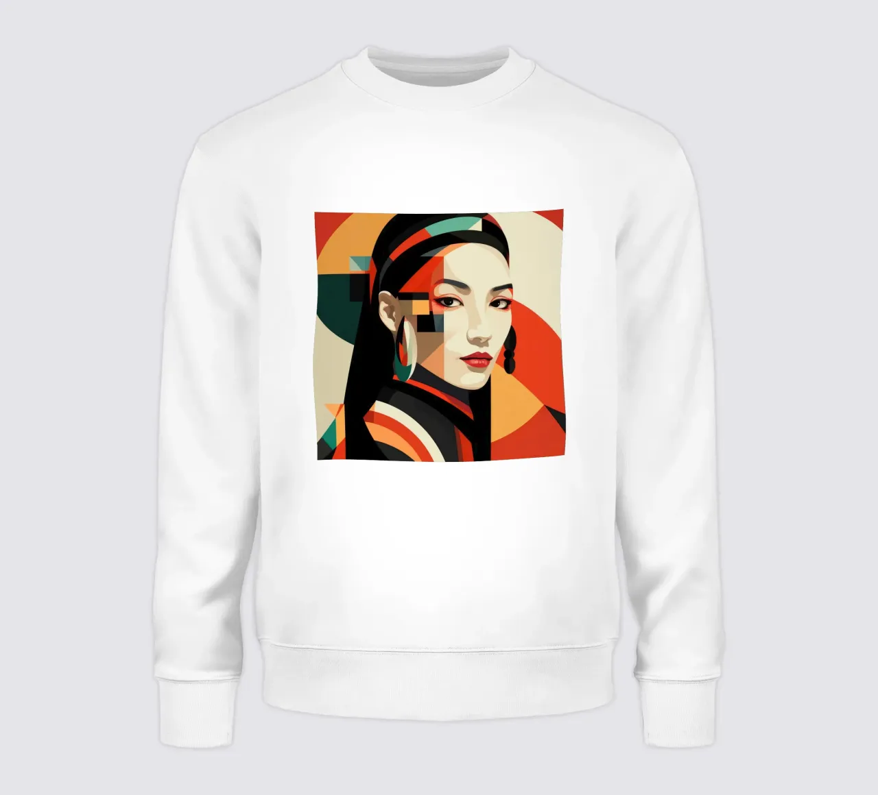 Mujer mongola abstracta Bauhaus sudadera de Artful Muse