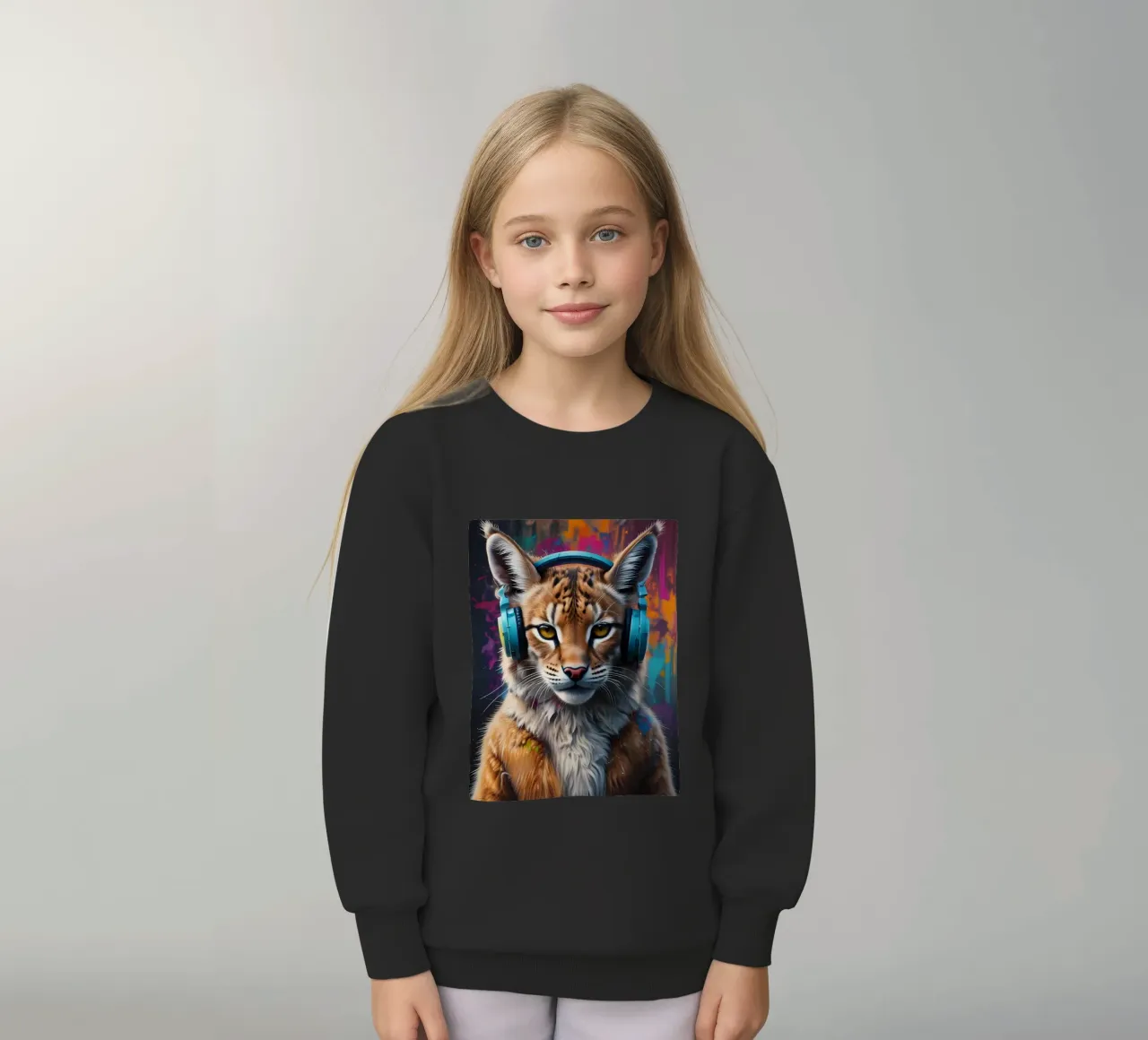 Lynx in cuffia felpa bambino da MakArena