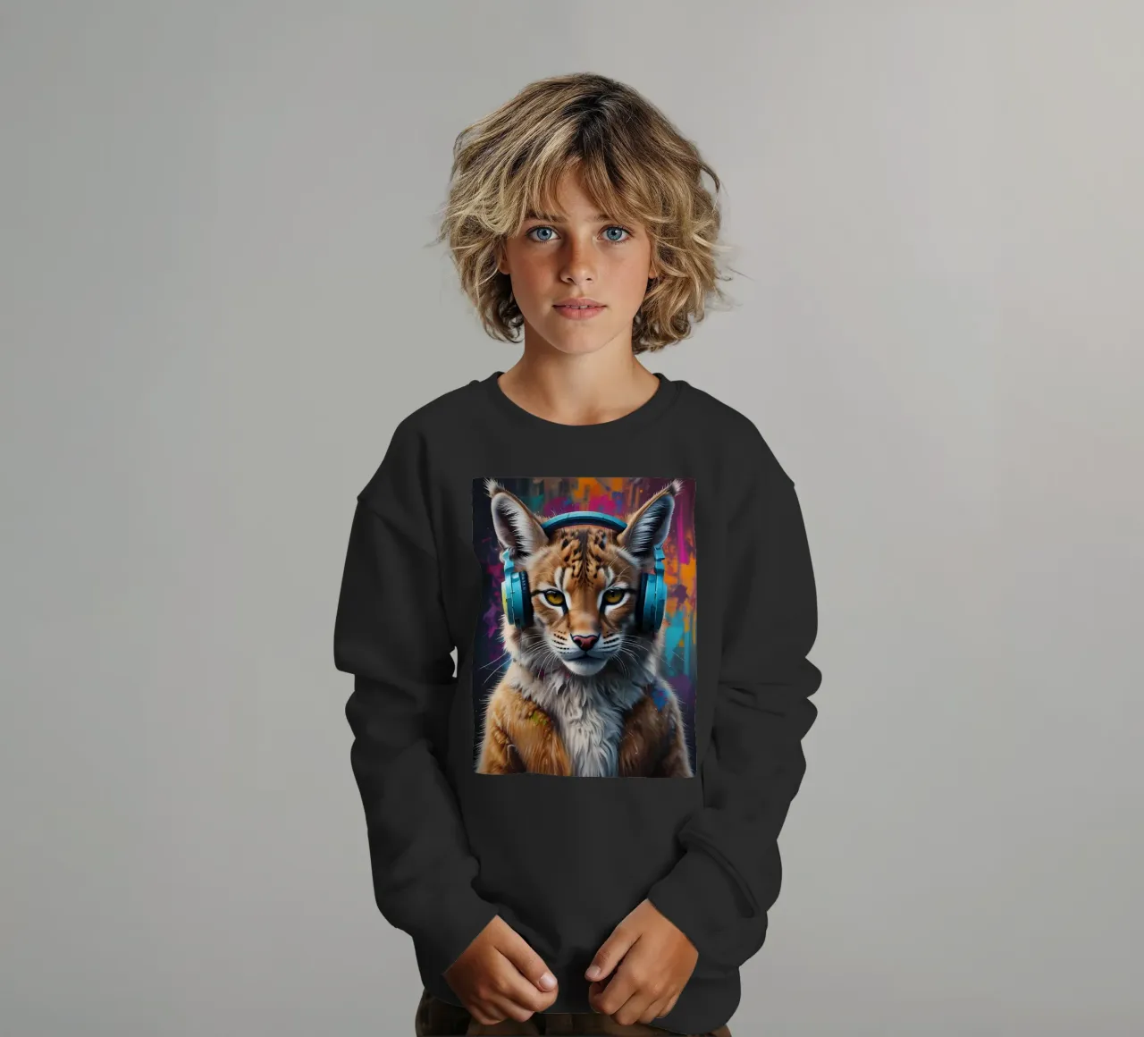 Lynx in cuffia felpa bambino da MakArena