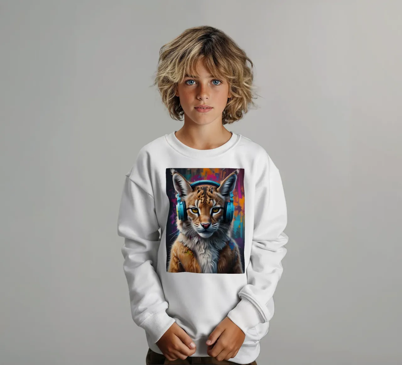 Lynx in cuffia felpa bambino da MakArena
