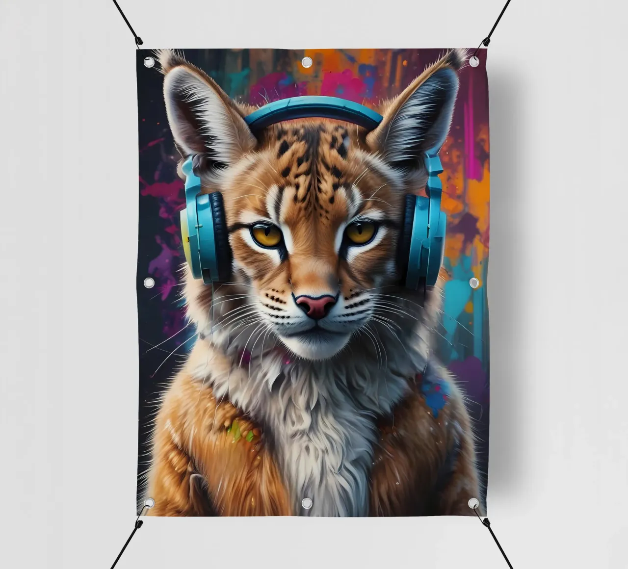 Lynx in cuffia telo in pvc da MakArena