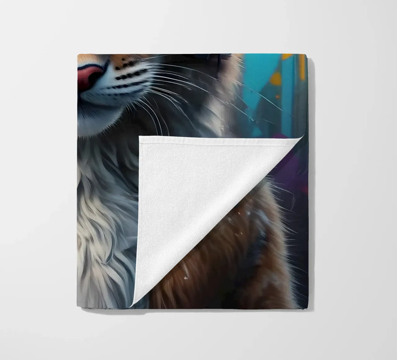 Lynx in cuffia telo mare da MakArena