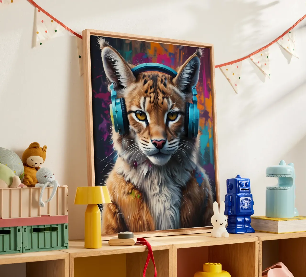 Lynx in cuffia tela da MakArena