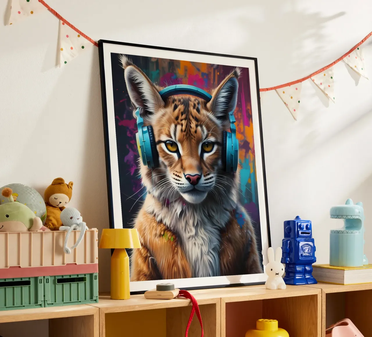 Lynx dans les écouteurs poster de MakArena