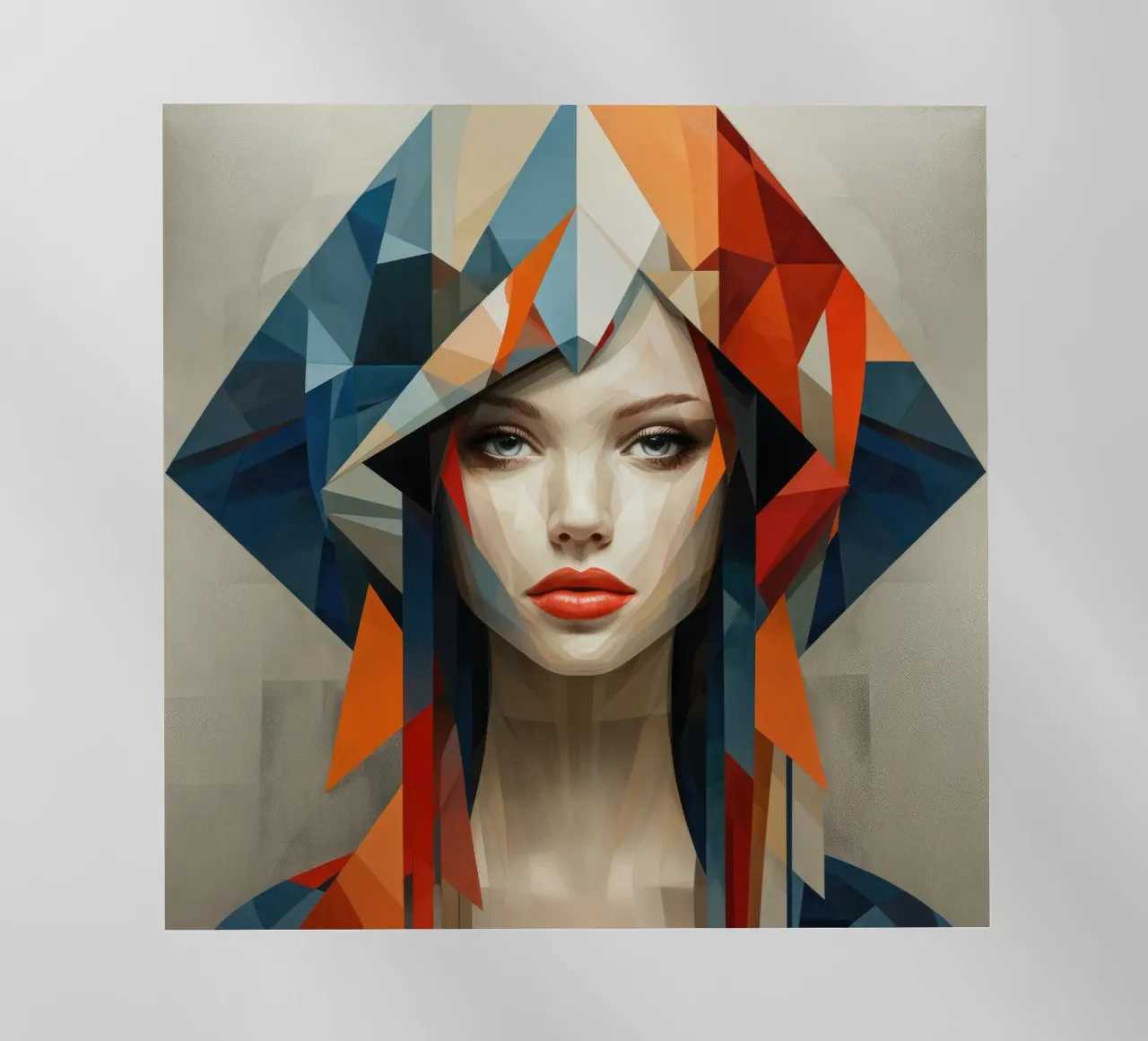 Donna geometrica astratta ungherese pellicola backlit da Artful Muse