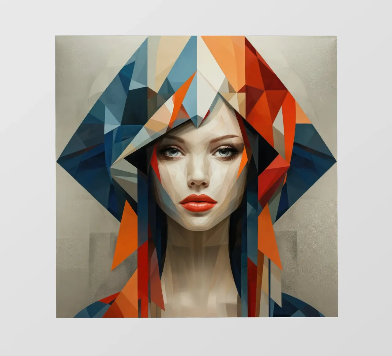 Donna geometrica astratta ungherese pellicola backlit da Artful Muse