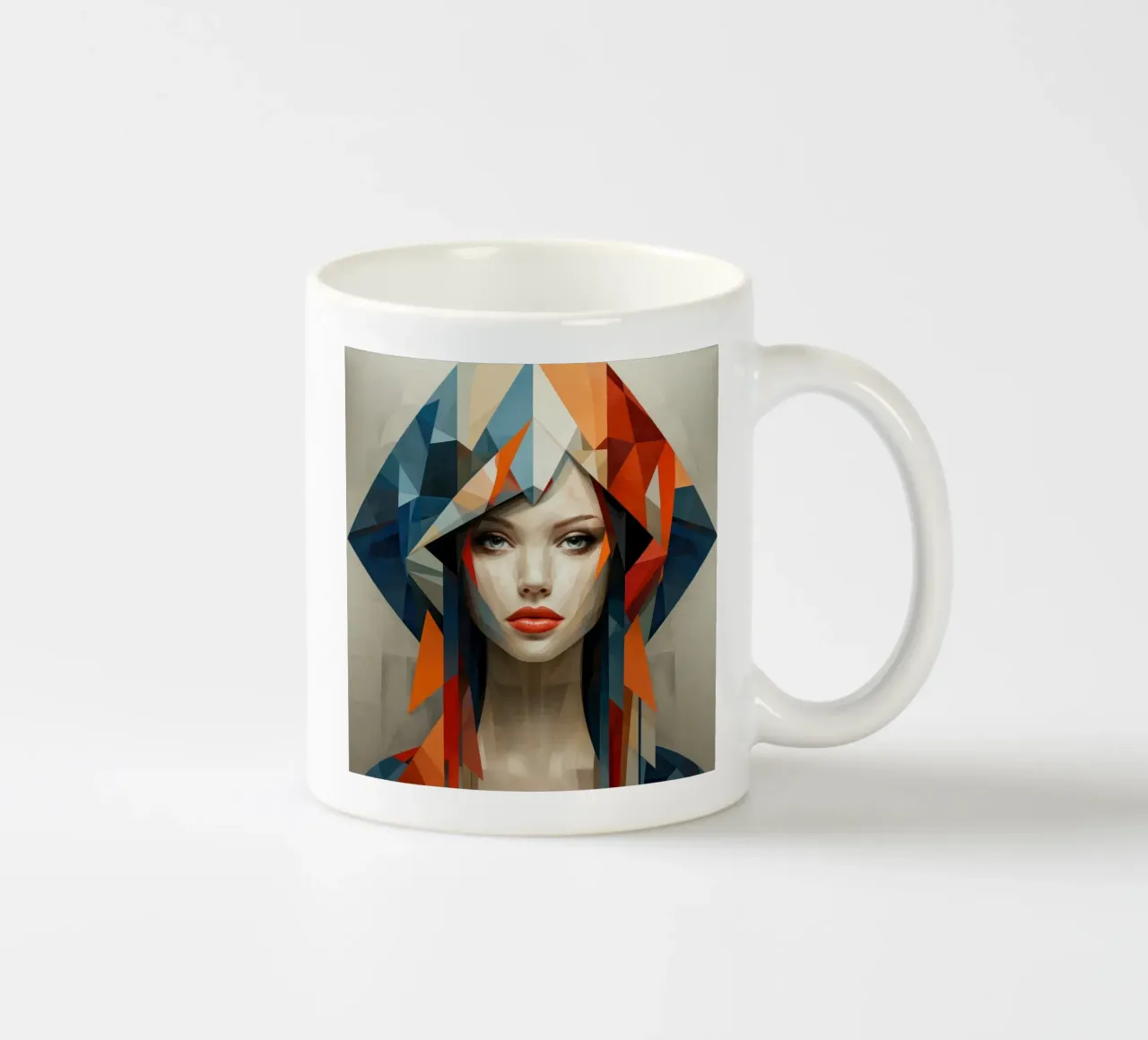 Donna geometrica astratta ungherese tazza in ceramica da Artful Muse