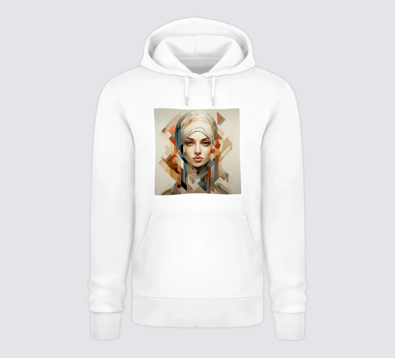 Donna geometrica astratta ungherese felpa con cappuccio da Artful Muse