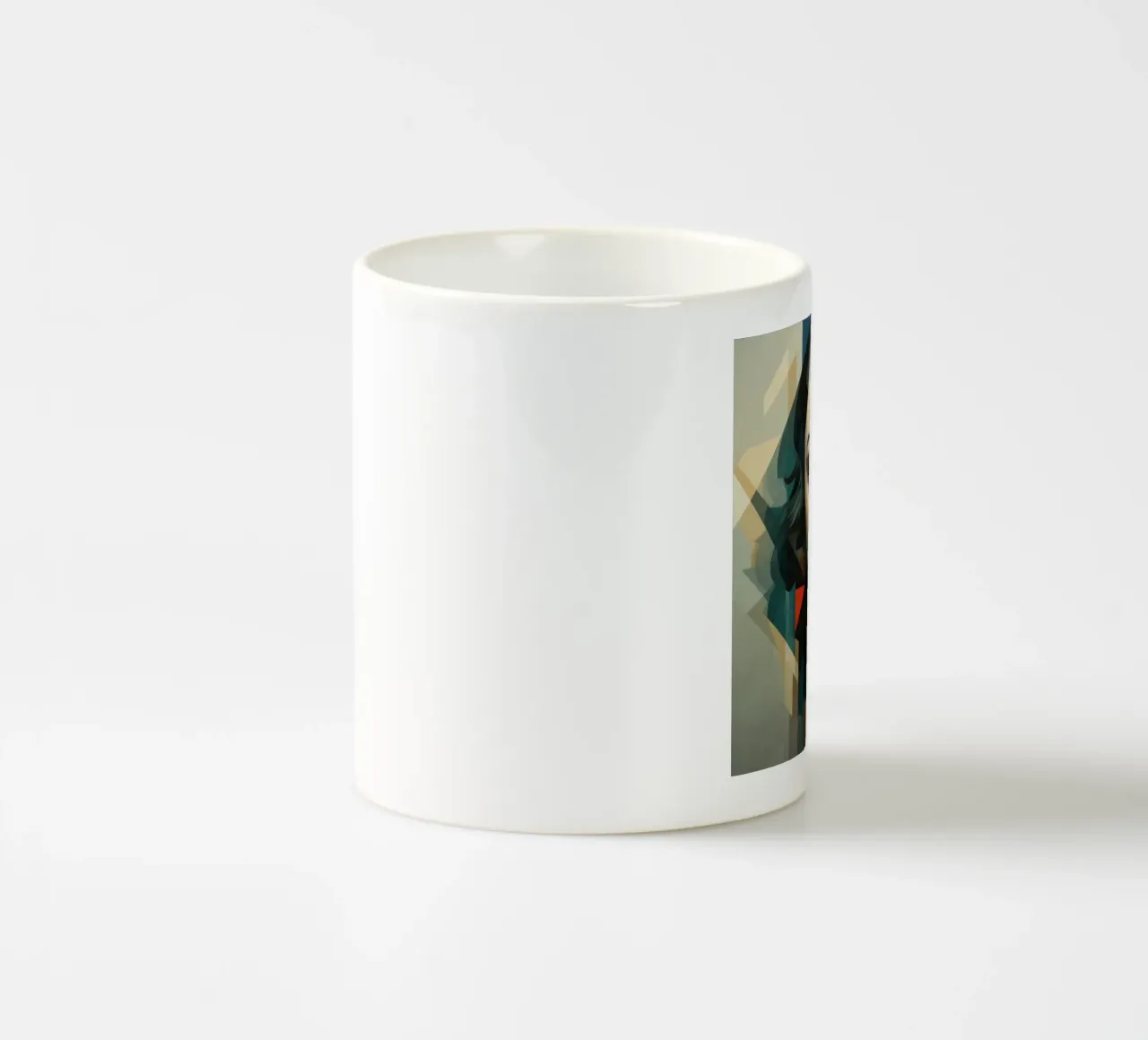 Donna geometrica astratta ungherese tazza in ceramica da Artful Muse