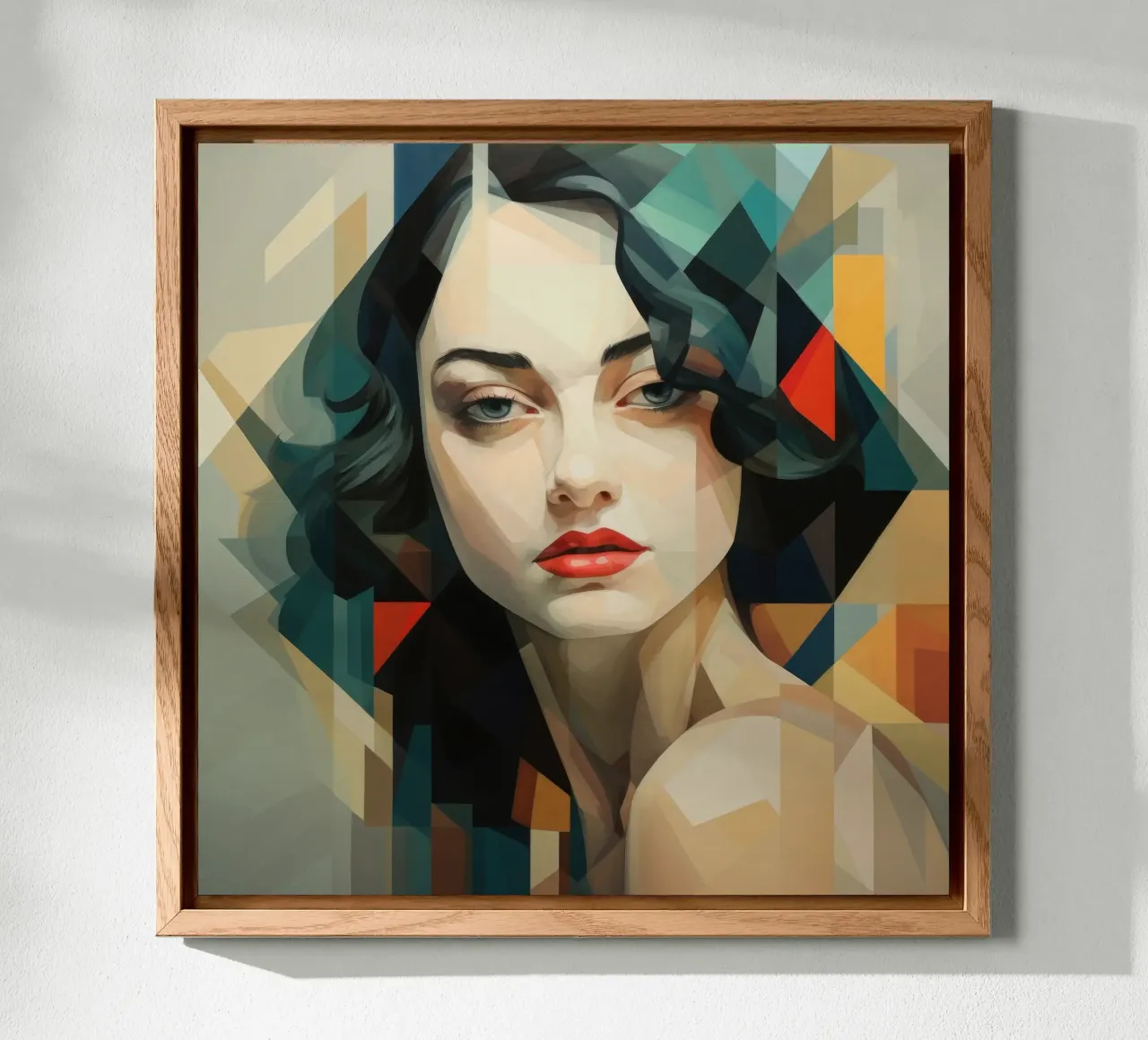 Abstract Geometric Hungarian Woman alu-dibond by Artful Muse