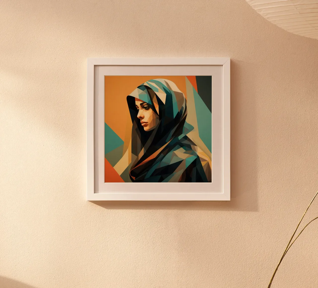 Abstracto Geométrico Mujer Saudita poster de Artful Muse