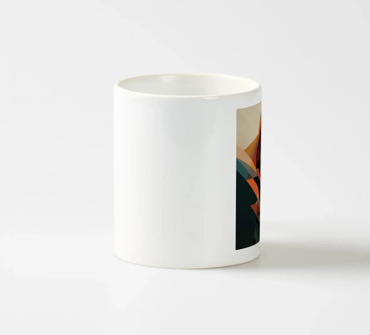 Donna saudita geometrica astratta tazza in ceramica da Artful Muse