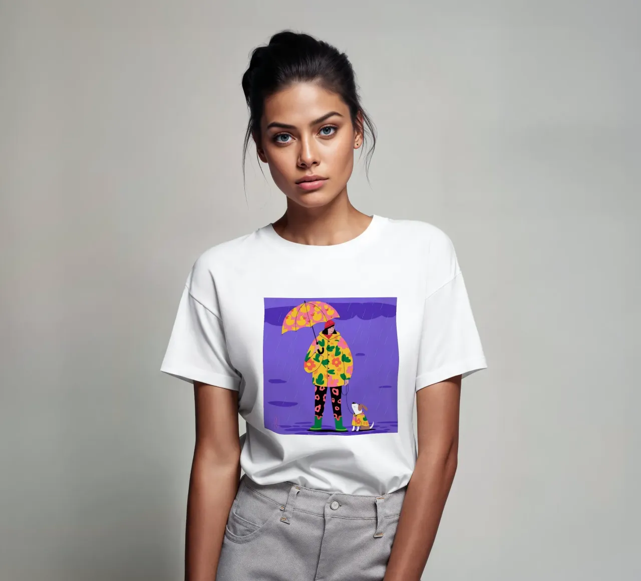 Passeggiata in un giorno di pioggia t-shirt da Emery Kate