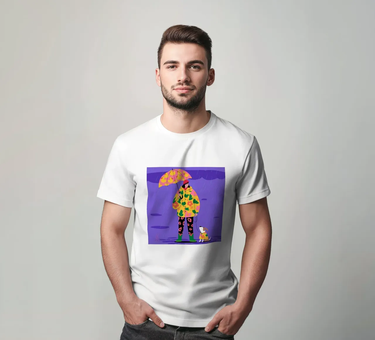 Passeggiata in un giorno di pioggia t-shirt da Emery Kate