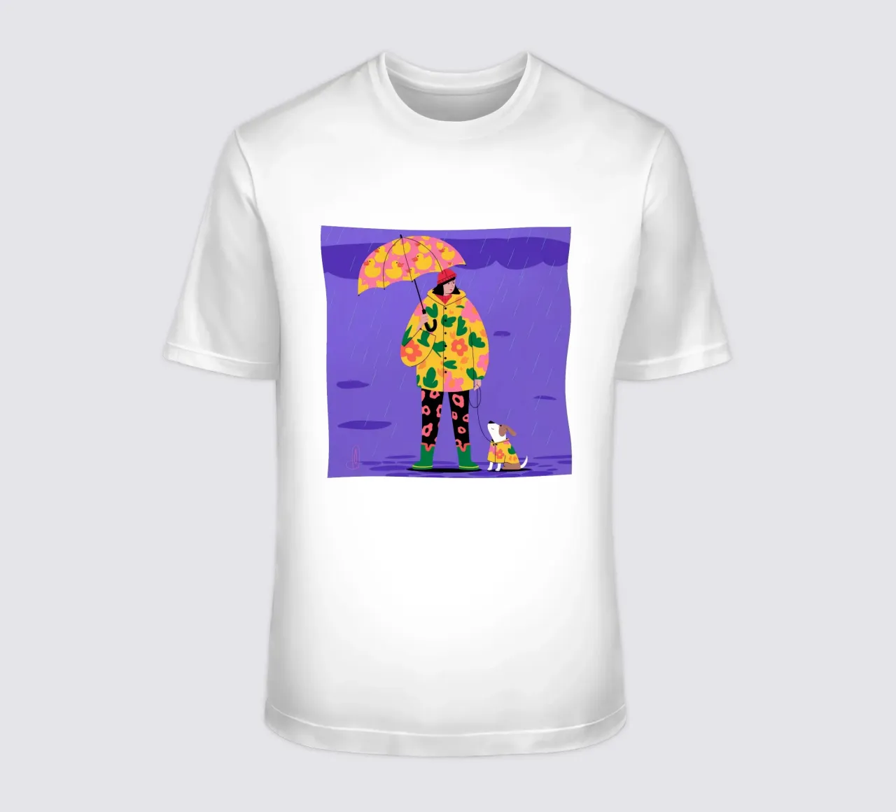 Passeggiata in un giorno di pioggia t-shirt da Emery Kate