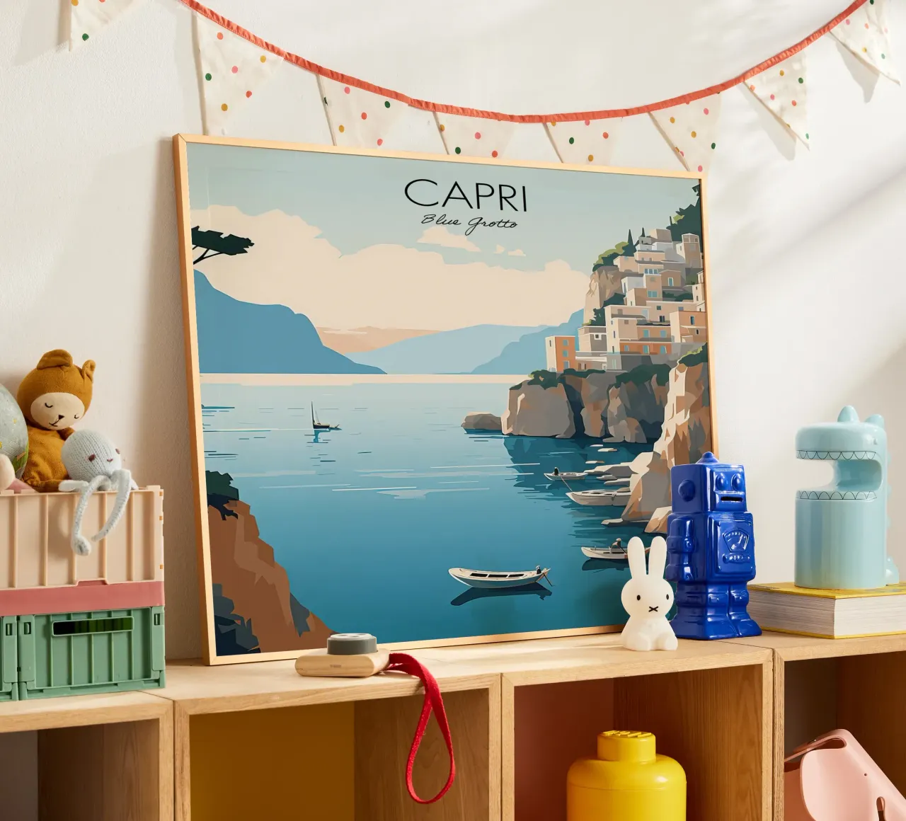 Capri, Italia, Gruta Azul, Mar Vintage Travel poster de Peaches Art Prints
