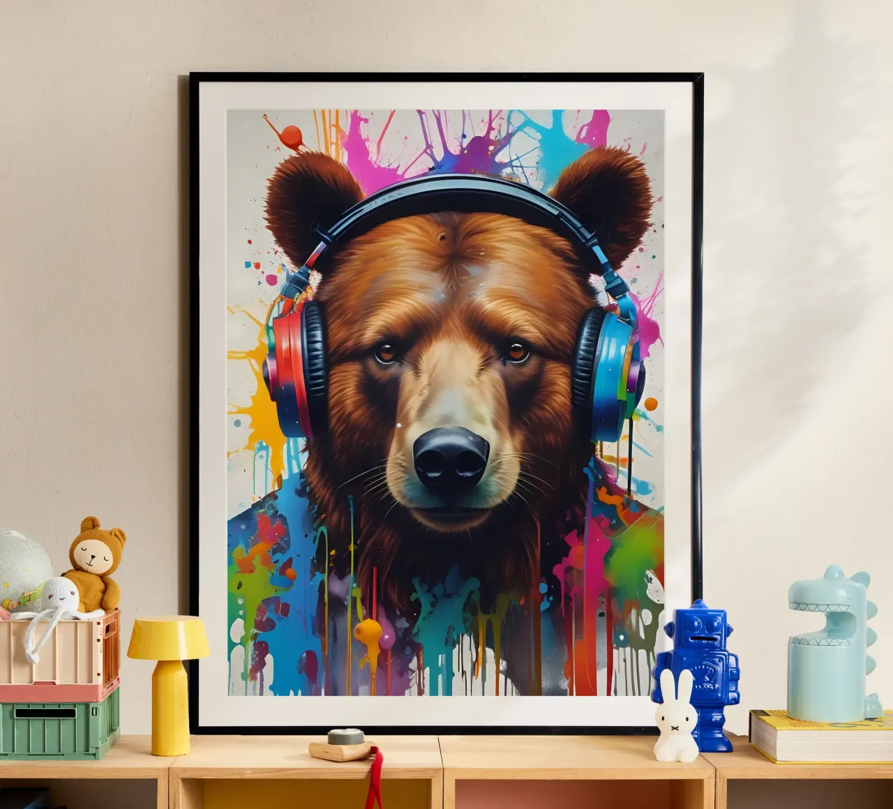 Orso in cuffia carta hahnemühle da MakArena