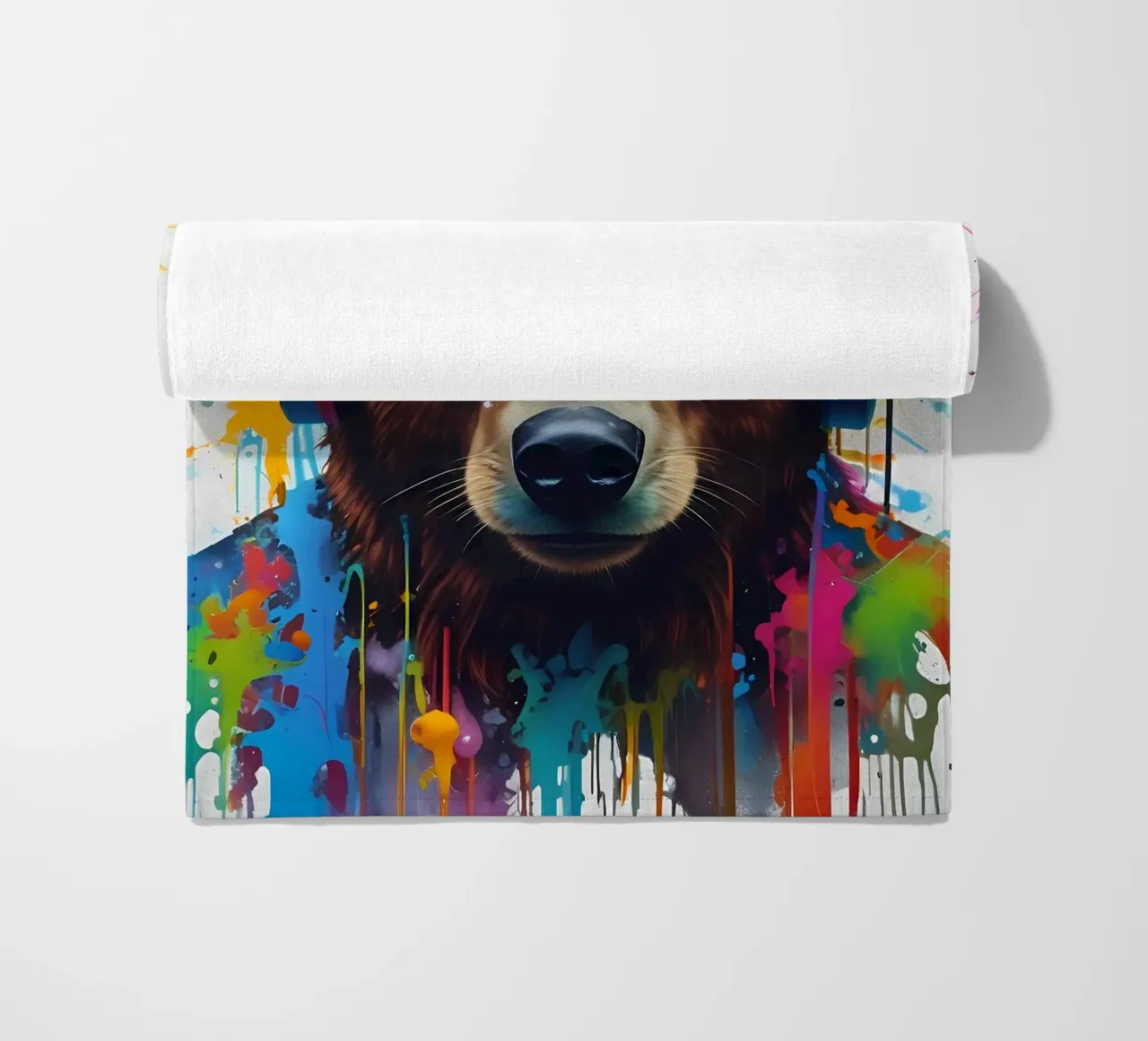 Orso in cuffia telo mare da MakArena