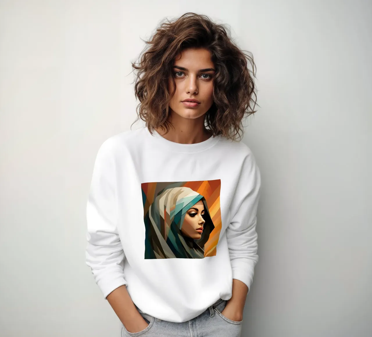 Donna saudita geometrica astratta felpa da Artful Muse