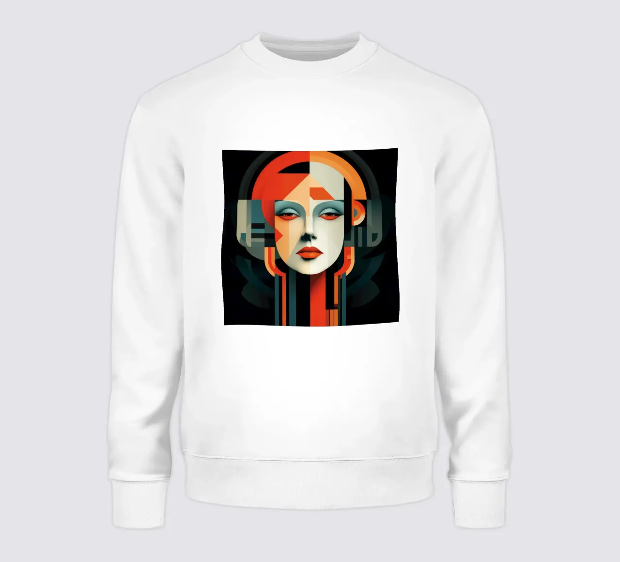 Mujer sueca geométrica abstracta sudadera de Artful Muse