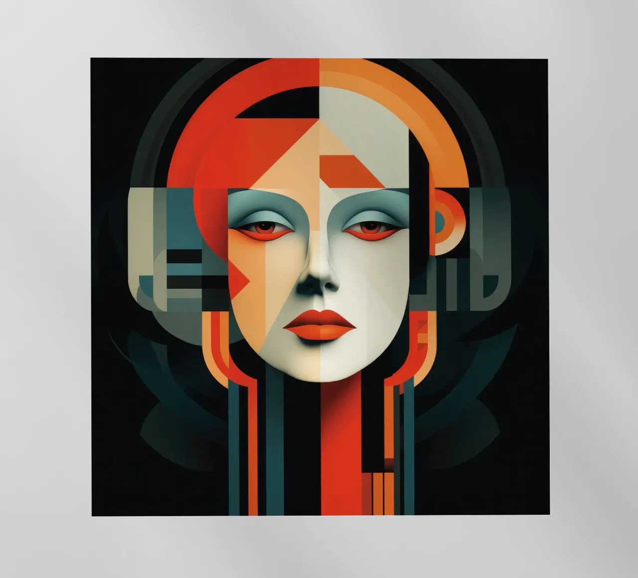 Donna svedese geometrica astratta pellicola backlit da Artful Muse