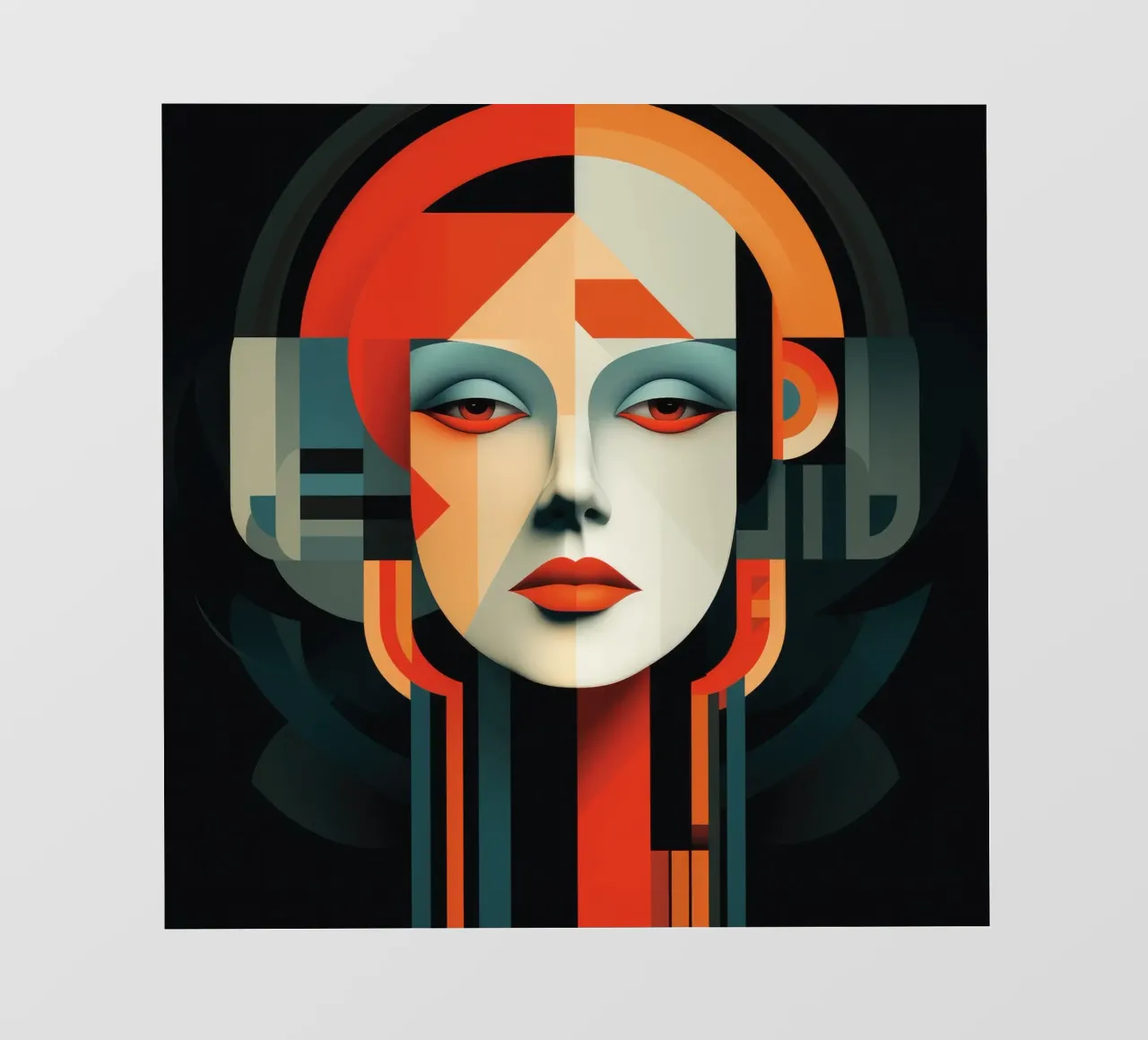 Donna svedese geometrica astratta pellicola backlit da Artful Muse