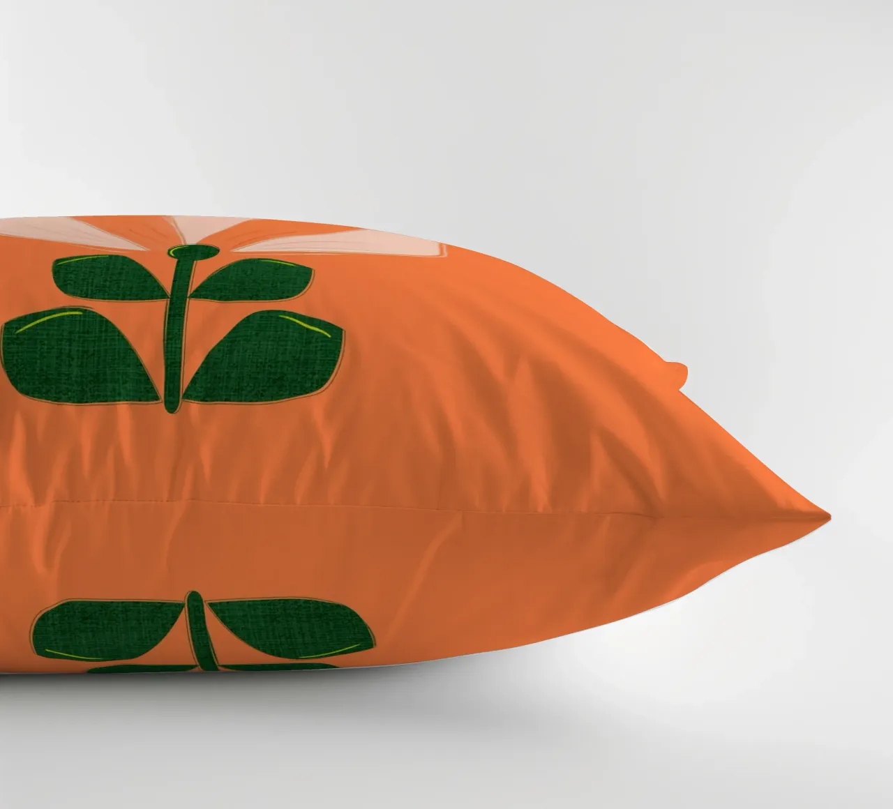Minimalist Tulip Art Print - Orange and White cuscino da showmemars