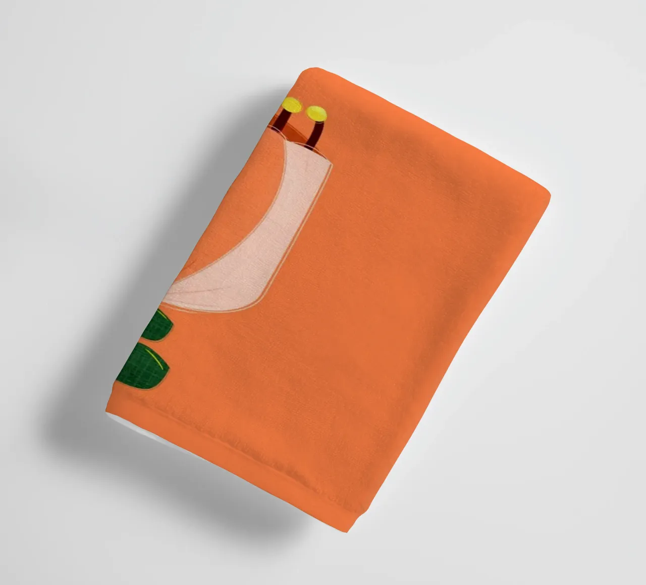 Minimalist Tulip Art Print - Orange and White asciugamano da bagno da showmemars