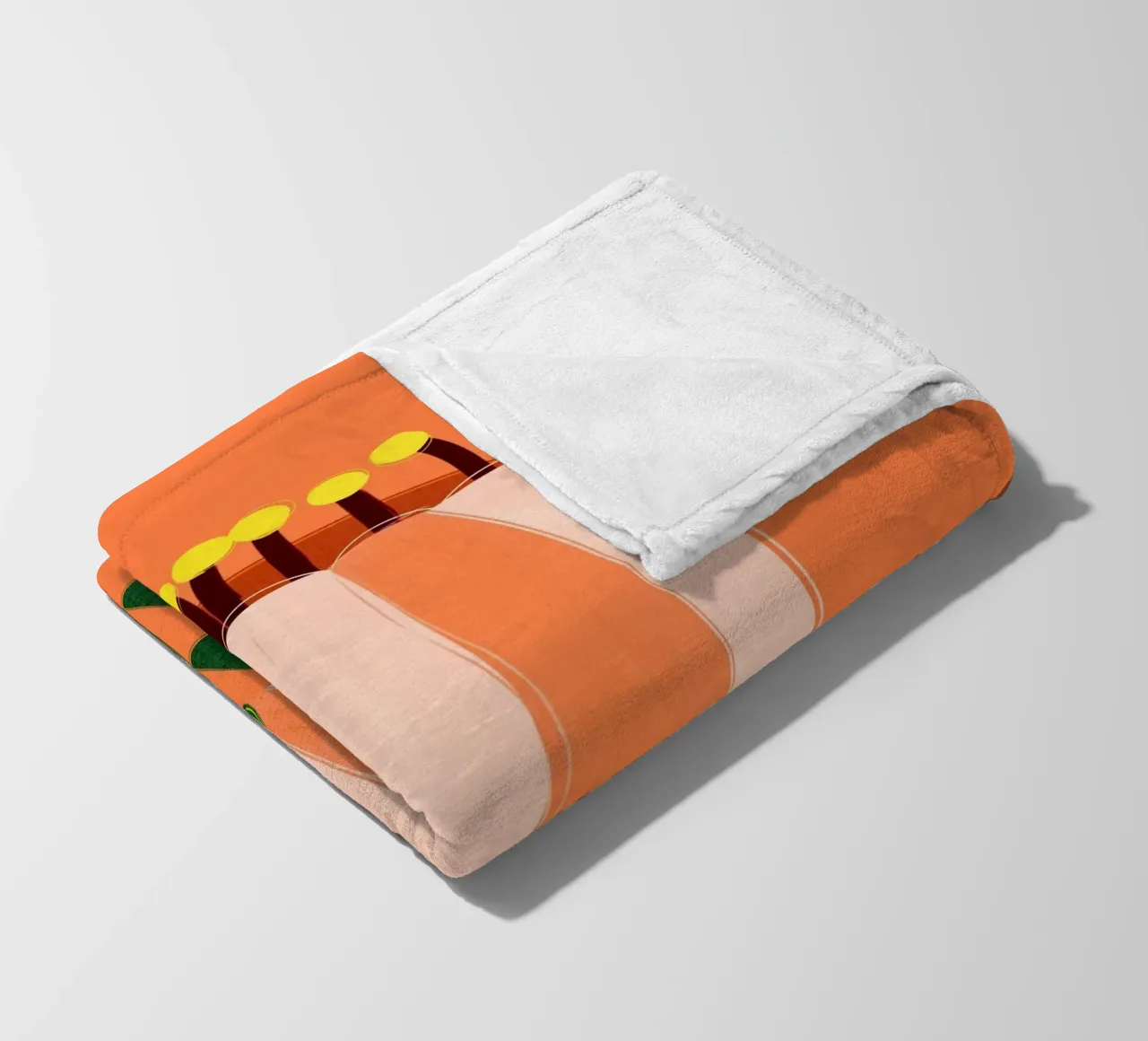 Minimalist Tulip Art Print - Orange and White coperta in pile da showmemars