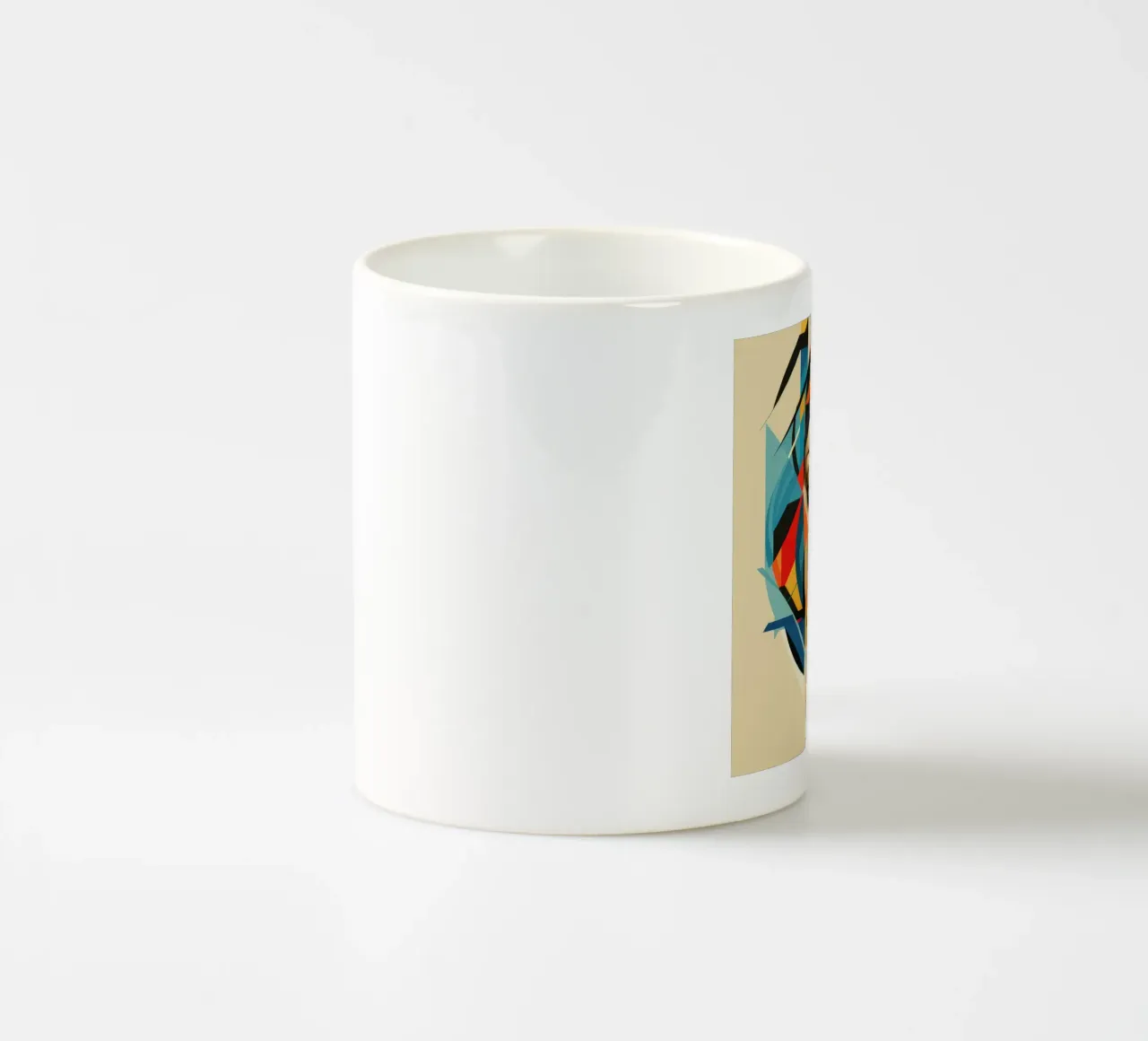 Abstrakte geometrische schwedische Frau Keramik Tasse von Artful Muse