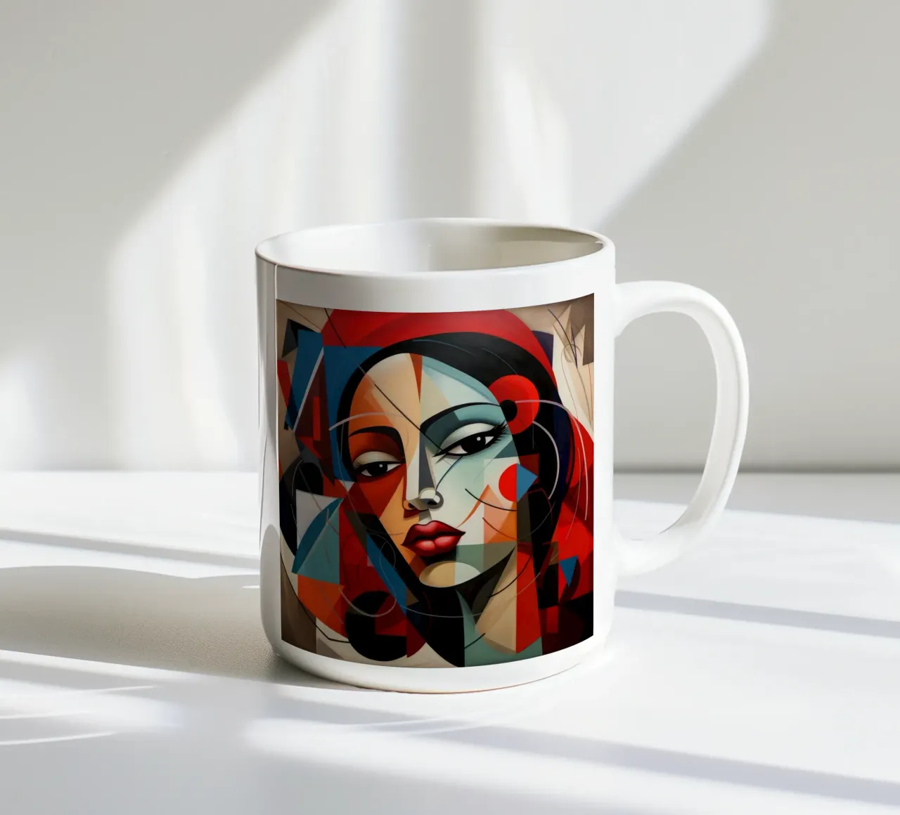 Forme astratte Donna messicana tazza in ceramica da Artful Muse
