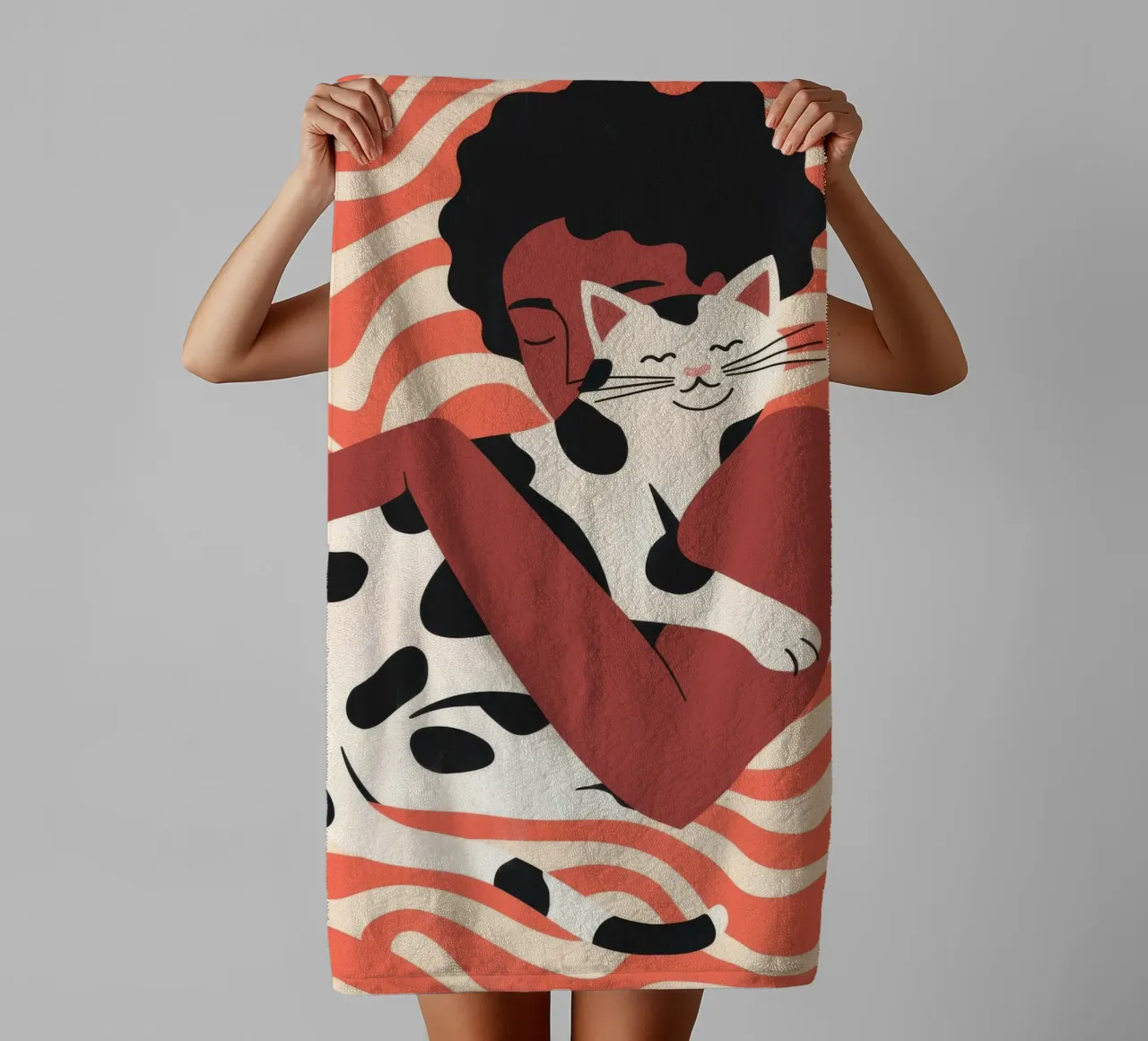 Compagno del gatto asciugamano da bagno da Emery Kate
