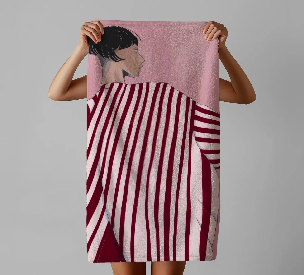 Gestreepte overpeinzing badhanddoek van Emery Kate