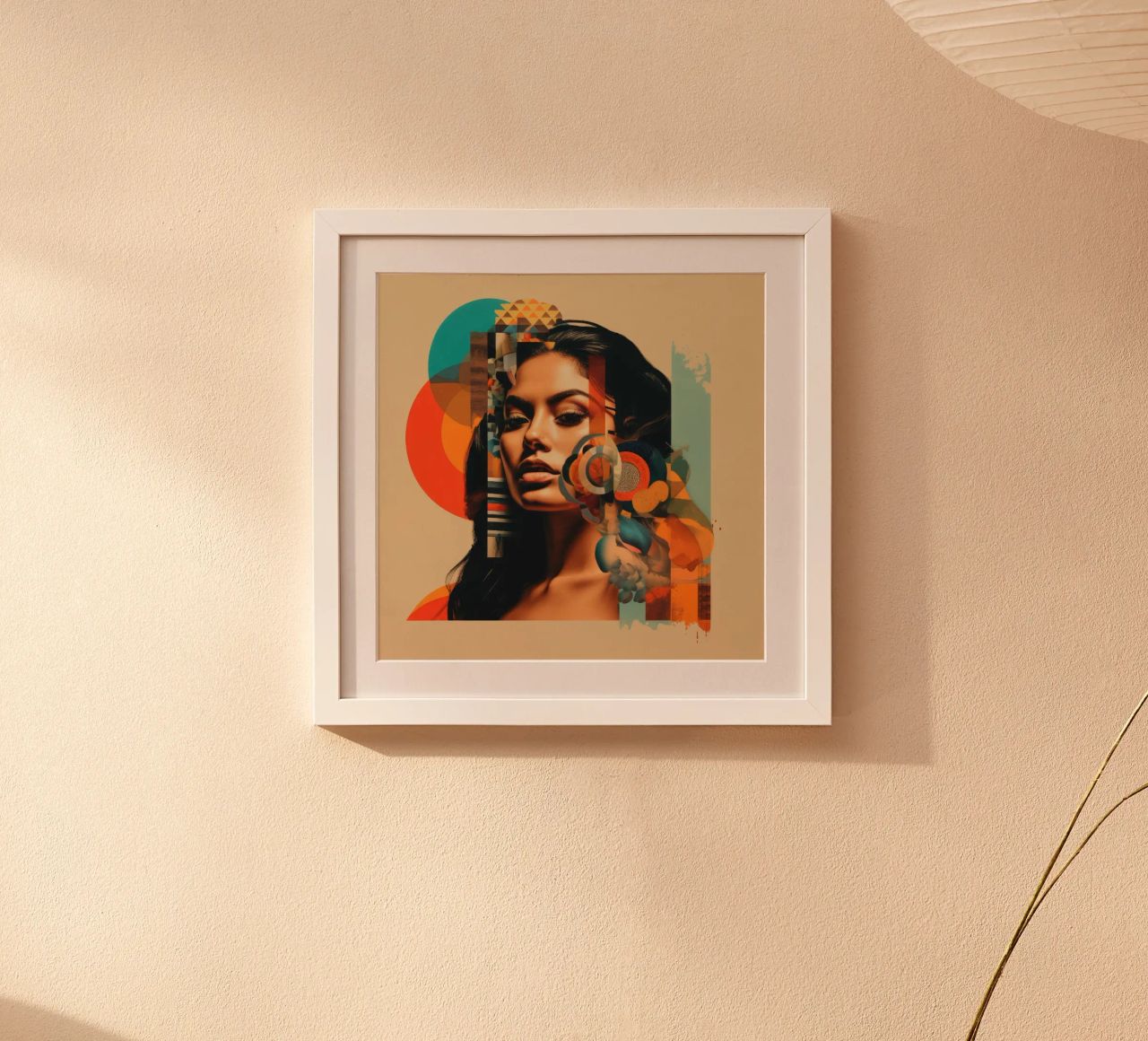 Abstract Shapes Mexican Woman poster by Artful Muse