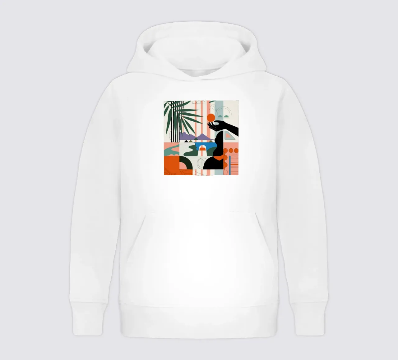 Geometric Harmony kids hoodie by Emery Kate