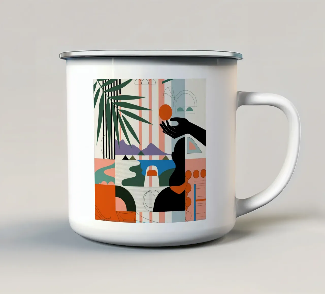 Armonia geometrica tazza in smalto da Emery Kate