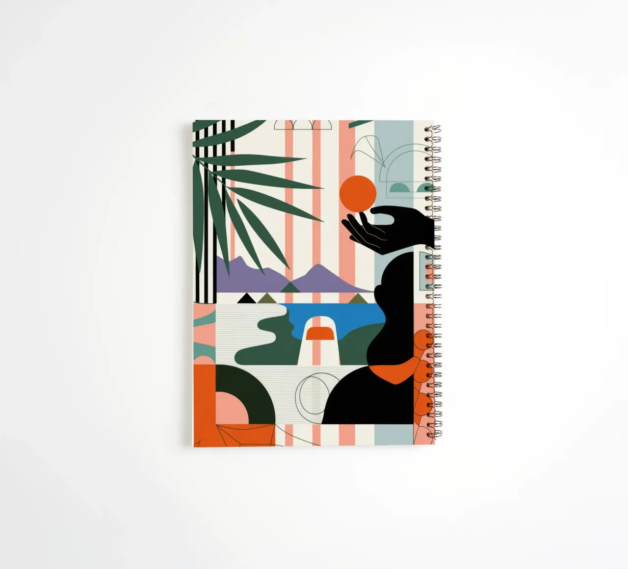 Geometric Harmony spiral notebook by Emery Kate