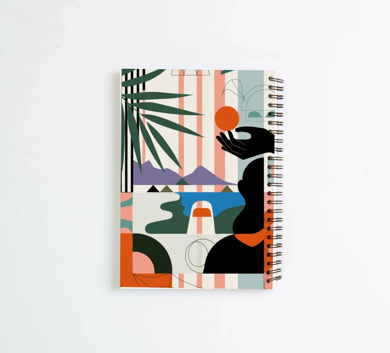 Geometric Harmony spiral notebook by Emery Kate