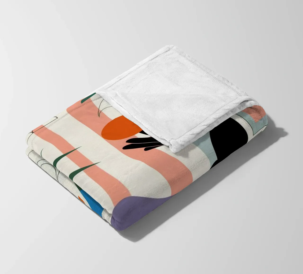 Geometric Harmony fleece blanket by Emery Kate